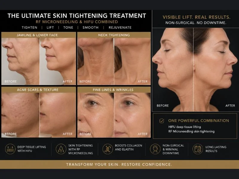 Results of combined treatment for the ultimate skin tightening treatment Uttoxeter