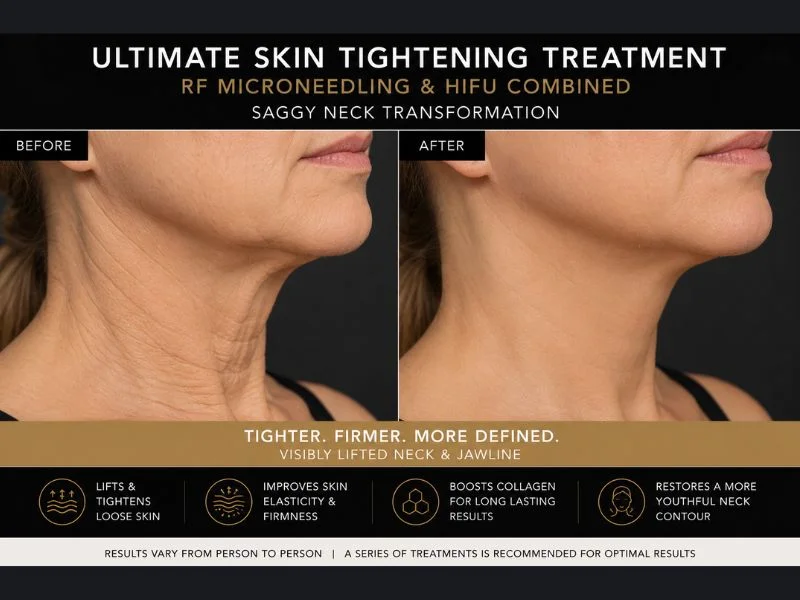 before and after Ultimate skin tightening treatment Uttoxeter
